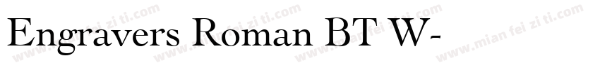 Engravers Roman BT W字体转换
